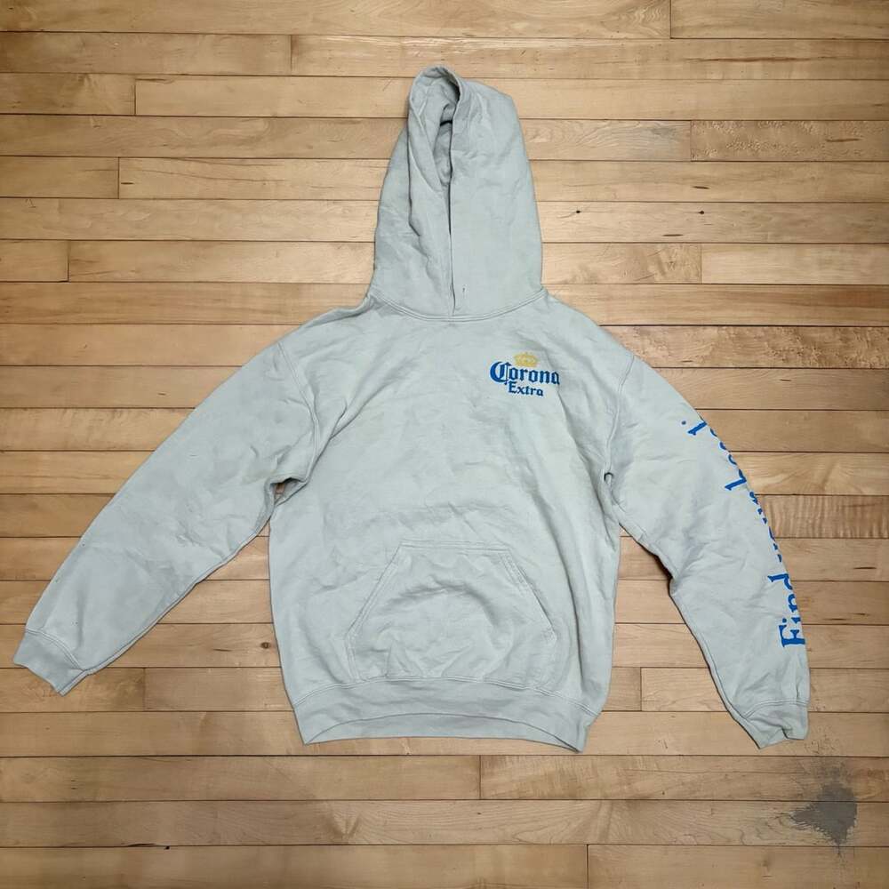 Corona Extra Hoodie Size M Gray Find Your Beach